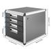 4 Drawer Desktop File Cabinet Document Storage Filing Cabinet W/ Label Lock