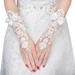 bridal gloves Wedding Lace Gloves Lace Bowknot Gown Gloves Bride Lace Gloves Bridal Gown Accessories