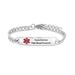 TGLS Red Medical Alert Hypertension Bracelet for Women Men High Blood Pressure Emergency First Aid Adjustable Stainless Steel Chain Bracelets