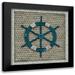 Brent Paul 15x15 Black Modern Framed Museum Art Print Titled - Nautical Basketweave I