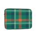 LNWH Green Textured Plaid Pattern Laptop Sleeve Notebook Computer Pocket Tablet Briefcase Carrying Bag 13 inch Laptop Case