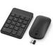 Rechargeable Number Pad and Mouse 2.4GHz Portable Ultra Slim USB Numeric Keypad and Mouse Combo for Laptop