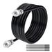 RG6 Coaxial Cable 150 Feet Indoor/Outdoor Direct Burial Coax Cable Quad Shielded 3 GHZ 75 Ohm F81 / RF Waterproof