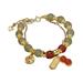 Natural Hetian Jade Beaded Golden Good Peanut Jade Bracelet For Women