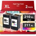 210 XL and 211 XL Ink Cartridges Remanufactured Replacement for Canon Printer Ink 210 and 211 XL Cartridges for MX410