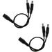 BronaGrand 2pcs DC Power 1 Female to 2 Male 5.1mm X 2.1mm DC Power Adapter Splitter Cable for CCTV Security Cameras