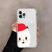 Christmas Cartoon New Year Gift Phone Case For iPhone 14 13 12 11 Pro Max Mini X Xs XR 6 7 8 Plus SE 2020 Transparent Case