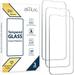 3 Pack Screen Protector for iPhone 13 Pro (6.1 Inch) [Easy Installation][Double Military Grade Shatterproof] HD Bubble Free 9H Tempered Glass-Case Friendly