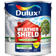 Dulux Paint Mixing Weathershield Smooth Masonry Paint Silver Shores, 5L