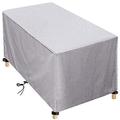 Garden Furniture Covers Waterproof Rectangular Patio Table Chair Cover Heavy Duty 420D Oxford Windproof Anti-UV Rip Sofa Coffee Table Cover-Silver_170x100x71cm