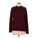 Croft & Barrow Pullover Sweater: Burgundy Print Tops - Women's Size Large