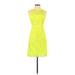 J.Crew Casual Dress - Sheath Crew Neck Sleeveless: Yellow Print Dresses - Women's Size 00