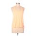 Nike Active Tank Top: Orange Print Activewear - Women's Size Large