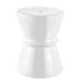 Ivy Bronx Jande Unfinished Ceramic Accent Stool Ceramic in Gray/White/Blue | 17.72 H x 13.38 W x 13.38 D in | Wayfair