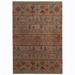 Blue 132 x 118 x 0.375 in Area Rug - Bungalow Rose Rectangle Maelana Ikat Machine Made Area Rug in Red | 132 H x 118 W x 0.375 D in | Wayfair