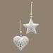 The Holiday Aisle® 2 Piece Tree Heart Holiday Shaped Ornament Set in White | Wayfair A614B76BA7E941F281ABBBB796CD6182