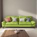 Ivy Bronx Jashlyn 74.8" Square Arm Sofa Bed Linen in Green/Brown | 32.67 H x 74.8 W x 26.77 D in | Wayfair 71B7A2A8BB3A400D85525792F91FDFC4