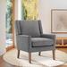 Armchair - Inbox Zero Leston Wide Upholstered Fabric Accent Armchair w/ Solid Wood Leg Fabric in Gray | Wayfair E8EA10B48BAC4319A1EF994400F8CA7A