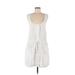 Jason Wu Casual Dress - Mini Scoop Neck Sleeveless: White Solid Dresses - Women's Size 10