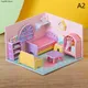 Dollhouse Miniature 3D Girls Room Shop Handmade Toys Diy Mini Wooden Dollhouse With Furniture Light