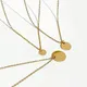 Peri'sBox Gold/Silver Color Coin Necklace Dainty Disc Pendant Necklace Minimalist Coin Layering
