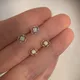 White Gold/Gold Plated Flower Hollow Lace Opal 925 Sterling Silver Stud Earrings for Women S925