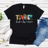 Inspirational Teacher camicie da donna Teach Love Inspire Shirt Back To School Tee Teacher