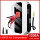 4 in 1 Car Jump Starter Car Wireless Tire Inflator Pump Air Compressor Power Bank Potable Battery