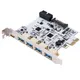 Add On Card USB 3.0 PCI-E Type C Expansion Card PCI Express PCI-E to USB 3.0 Controller 5Port +