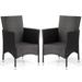 2 pcs Dining Chairs Set with 2 Cushion Covers