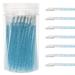 100 Pcs Disposable Crystal Lip Brushes with Container Make Up Lip Brushes Lipstick Lip Gloss Wands Eyeshadow Brushes Applicator Tool Makeup Beauty Tool Kits (Blue)