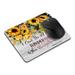 WIRESTER 8.66 x 7.08 inches Rectangle Standard Mouse Pad Non-Slip Mouse Pad for Home Office and Gaming Desk - Philippians 4:13 Vintage Sunflowers On White Wood Look Background