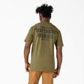 Dickies Men's Built To Last Heavyweight T-Shirt - Military Green Size L (A8612)