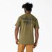 Dickies Men's Built To Last Heavyweight T-Shirt - Military Green Size L (A8612)