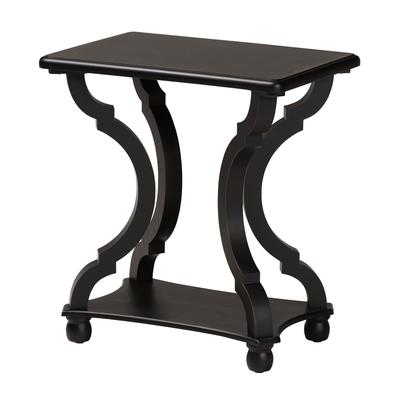 Cianna Classic And Traditional End Table by Baxton Studio in Black
