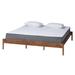 Agatis Mid-Century Modern Ash Walnut Finished Wood Bed Frame by Baxton Studio in Ash Walnut (Size QUEEN)
