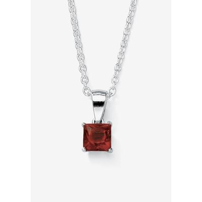 Women's Simulated Birthstone .925 Silver Necklace 18" by PalmBeach Jewelry in January