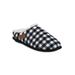 Women's Buffalo Plaid Clog Slipper by GaaHuu in Black White (Size L(9/10))