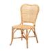 Irene Modern Bohemian Natural Rattan Dining Chair by Bali & Pari in Natural Brown