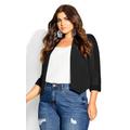 Cropped Blazer Jacket - black