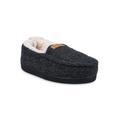 Women's Textured Knit Mocassin Slipper Slippers by GaaHuu in Charcoal Grey (Size S(5/6))