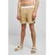 Badeshorts URBAN CLASSICS "Herren Retro Swimshorts" Gr. 4XL, US-Größen, weiß (white, unionbeige) Herren Badehosen Badeshorts