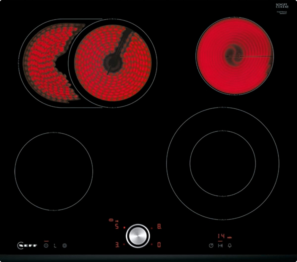 NEFF Elektro-Kochfeld "T16FTN1L0", schwarz, B:58,3cm H:4,8cm T:51,3cm, Kochfelder, mit intuitiver Twist Pad Bedienung Image