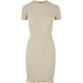 Stillkleid URBAN CLASSICS "Damen Ladies Rib Tee Dress" Gr. L, US-Größen, beige (softseagrass) Damen Kleider