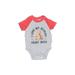 Baby Gap Short Sleeve Onesie: Gray Bottoms - Size 0-3 Month