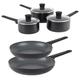 Russell Hobbs COMBO-8844 5 Piece Pan Set – Shield Non-Stick Cooking Pans, 24/28 cm Frying Pans, 16/18/20 cm Saucepans with Lids, Induction Suitable, Metal Utensil Safe, Stay Cool Handles, Easy Clean