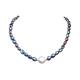 LOKILOKI Black Natural Freshwater Baroque Pearl Choker Necklace For Women 925 Sterling Silver Jewelry Fashion Necklaces