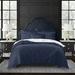 The Tailor's Bed Everleigh Standard Cotton 6 Piece Comforter Set Cotton in Blue/Navy | Super King Comforter + 5 Additional Pieces | Wayfair