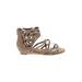 Sam Edelman Sandals: Tan Print Shoes - Women's Size 8 - Open Toe