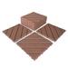 Arlmont & Co. Shawauna 12" x 12" Plastic Interlocking Deck Tile in Brown Plastic | 11.8 H x 11.8 W x 0.8 D in | Wayfair